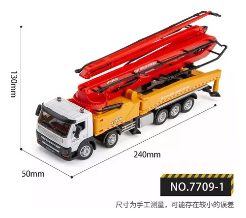 Camión Bomba De Hormigón Y Cemento Con Simulación De Aleació