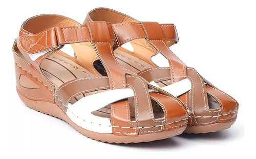 Sandalias De Mujer Zapatos Talla Grande Retro Punta Redonda