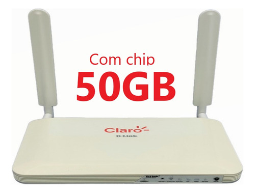 Roteador Modem Dwr922b 3g 4g Com Chip De Dados Pré Pago 50gb