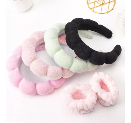- Diadema De Spa Para Lavar La Cara, Esponja, Banda De