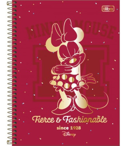 Caderno C/d 10 Matérias Minnie Core Tilibra Capa Sortida