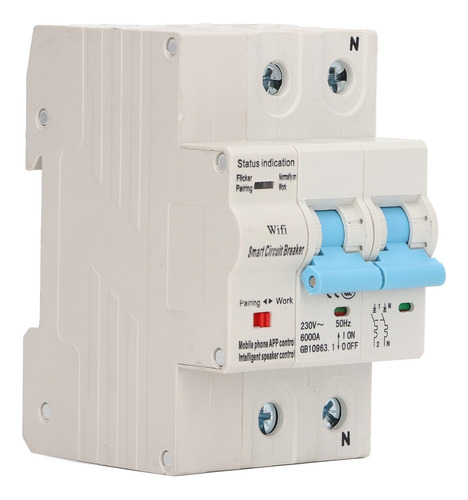 Disyuntor Inteligente Wifi 2p Din Rail Mount Remote