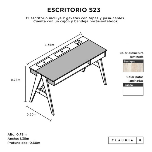 Escritorios Modernos Pc Dormitorio Laqueado La Valenziana