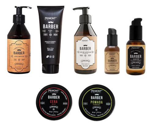 Kit Completo Barba Primont Barber Shampoo Pomadas Extras