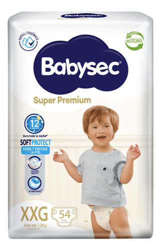 Babysec Pañales Bebé Super Premium Xxg 54 Unid
