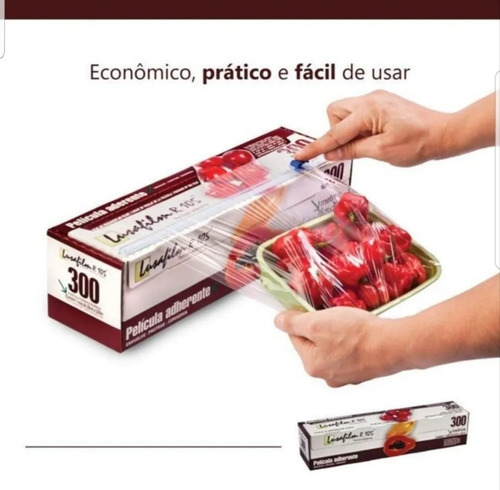 Papel Filme Pvc 28 X 300 Mts  Com Lâmina De Corte