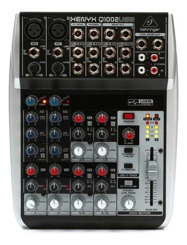 Behringer Mezcladora Q1002usb 4 Canales Interface Audio