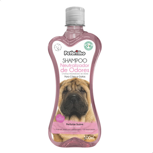 Shampoo Neutralizador Odores Tira Mau Cheiro Cão Gato 500ml