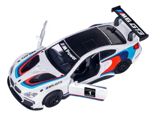 Miniatura Carro Esportivo BMW M6 GT3 Escala 1/44 - Azul