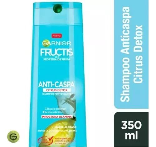 Shampoo Anticaspa Fructis Citrus Detox 350ml