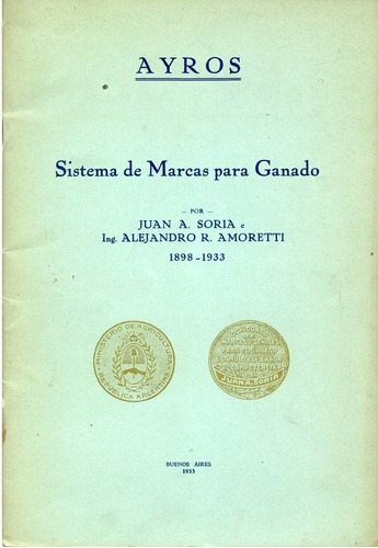 Sistema De Marcas Para Ganado, Soria, Amoretti, 1898-1933