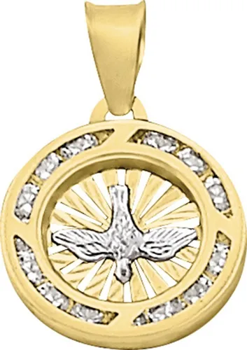 comprar Collar Bautizo Circular Zirconias Oro 10 K + Obsequio 