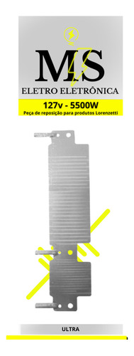 Resistência Para Lorenzetti Maxi Ducha Ultra 127v-5500w Cor Cinza Ms Eletro Eletrônica
