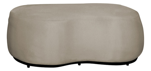 Puff Decorativo Beatriz Orgânico Suede Bege