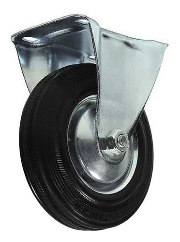 Imagem 1 de 2 de Rodízio Fixo De Borracha 5 Pol 125mm Beltools