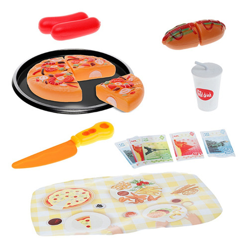 Imagem 3 de 4 de Brinquedo Comidinha Hora Do Lanche Batatinha Pizza Salsicha
