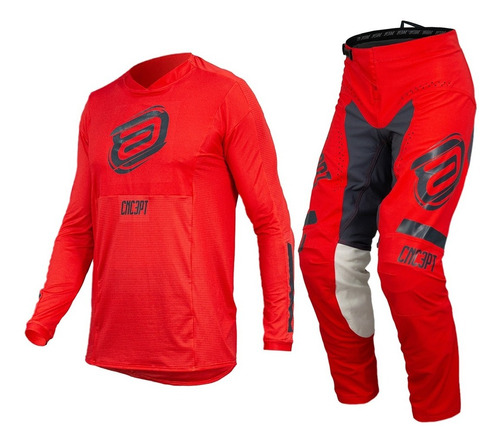 Conjunto Asw Concept Racing Vermelho Cross Trilha Lançamento