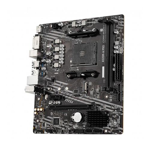 Placa Madre Msi A520m-a Pro Am4 Amd Sata 6gb/s Micro Atx