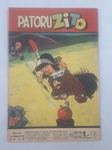 Historieta Comic Antiguo * Patoruzito * Nº 422 Ed. Quintern