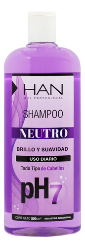 Han Shampoo Neutro Brillo Y Suavidad Ph7 Limpieza Delicada