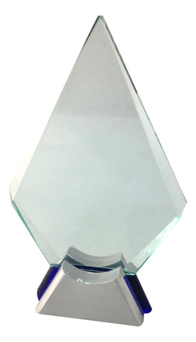 Cristal Flecha, Base Metalica Plateada Y Cristal Azul An. 5
