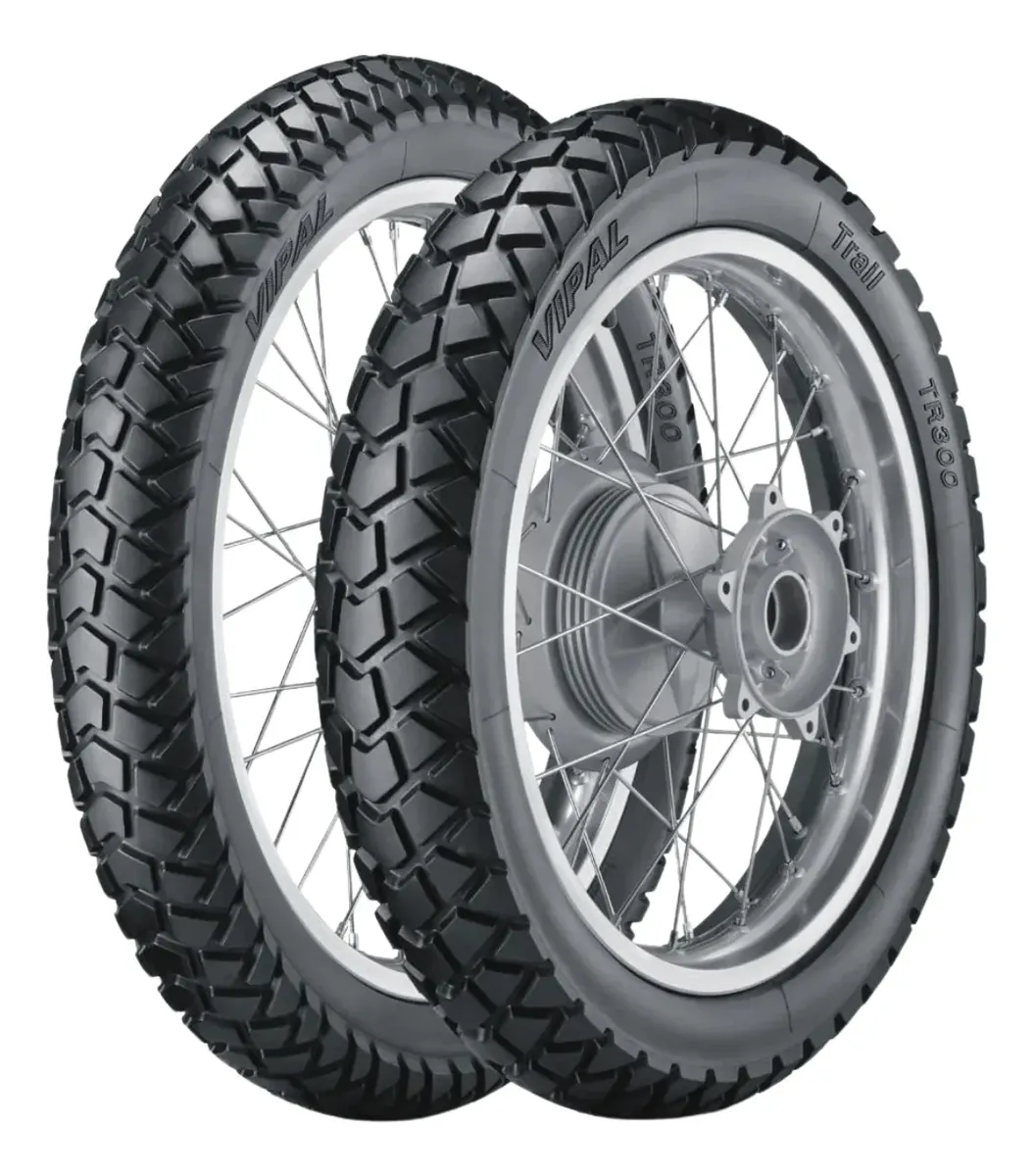 Par Pneu Moto Vipal 110/90-17 + 90/90-19 Tr300 Bros 160 150
