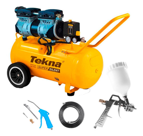 Compressor Ar 6,4 Pés 50 Litros Csp7050/50l Tekna + Kit