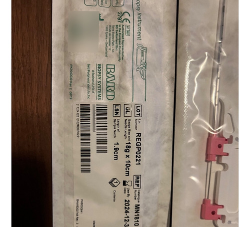 Aguja Biopsia Pistola Magnum® 18 G X 10cm.