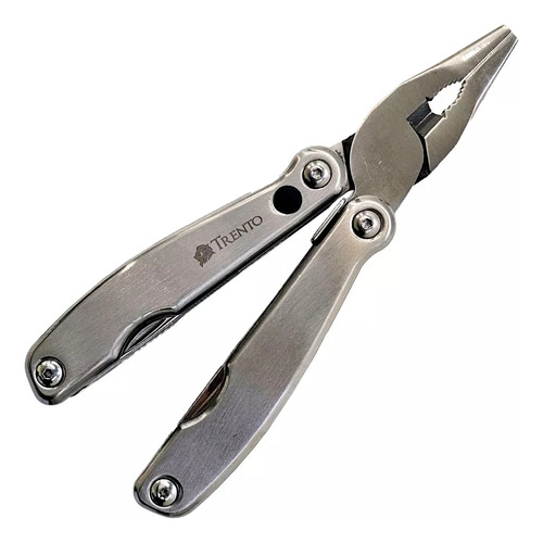 Pinza Multifuncion Multitool Trento Force 15 Herramientas En 1 Acero Inox Color Plateado
