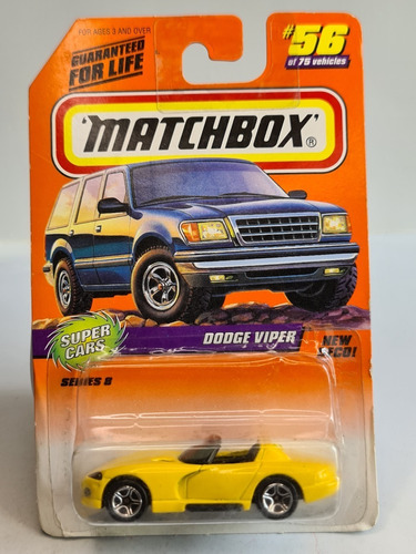 Matchbox Dodge Viper Super Cars 56/75 Misrecuerdosmx
