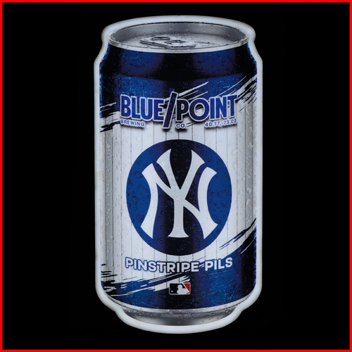 Anuncio Luminoso Cerveza Ny Yankees Bluepoint Pinstripe 50cm