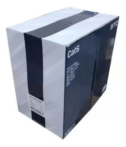 Cable Utp Cat6 Exterior 100 Metros 80% Cobre Stc Color Negro