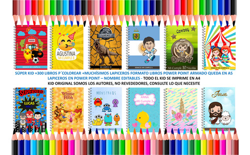 Kit Imprimible Souvenir De Cumple Lapicero + Libro: Muñecas