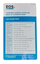 Comprar Controle Remoto Universal Eos P\u002F Ar Condicionado Split 1000