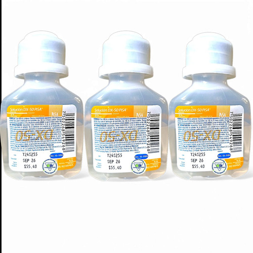 Pack 3 Solución Dx-50 Pisa Frasco Minioval 50 Ml