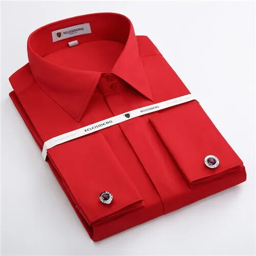 Frances Cufflinks Para Hombre, Camisa De Vestir, Con Botones