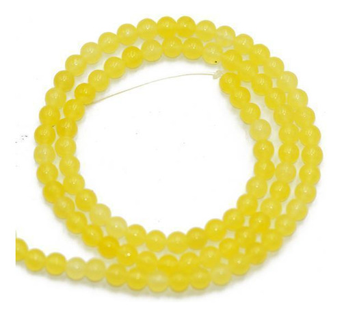 2 X 4mm Amarillo Brillante Piedra Preciosa Del Jade Flojo