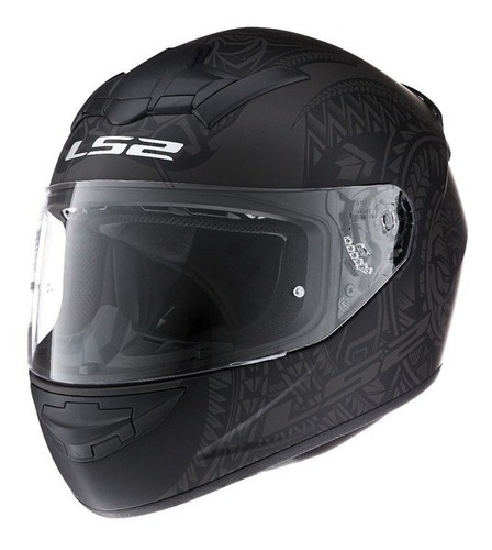 Casco Integral Moto Ls2 352 Rookie Takaroa Negro Mate