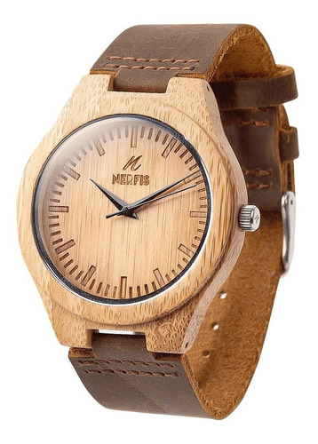 Reloj Nerfis De Madera Bambú Natural