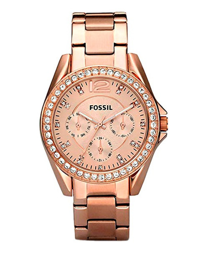 Reloj Fossil Oro Rosa De Dama Modelo: Es2811
