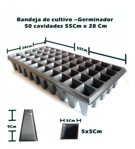 Bandejas De Cultivo - Germinadores 50 Cavidades X 2 Unidades