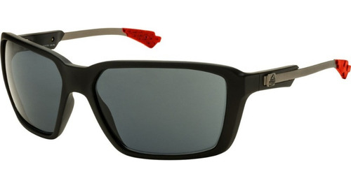 Anteojos De Sol Reef Swift 256 Polarizados Color Negro Mate/terminales Rojo - Cristal Negro Polarizado (008)