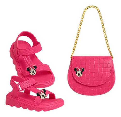 Kit Sandália Infantil + Bolsinha - Confortável, Leve E Linda