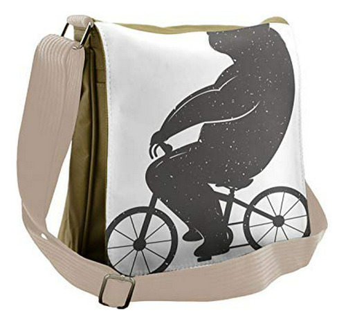 Bolso De Mensajero - Ambesonne Modern Bag, Bike Humor Hipste