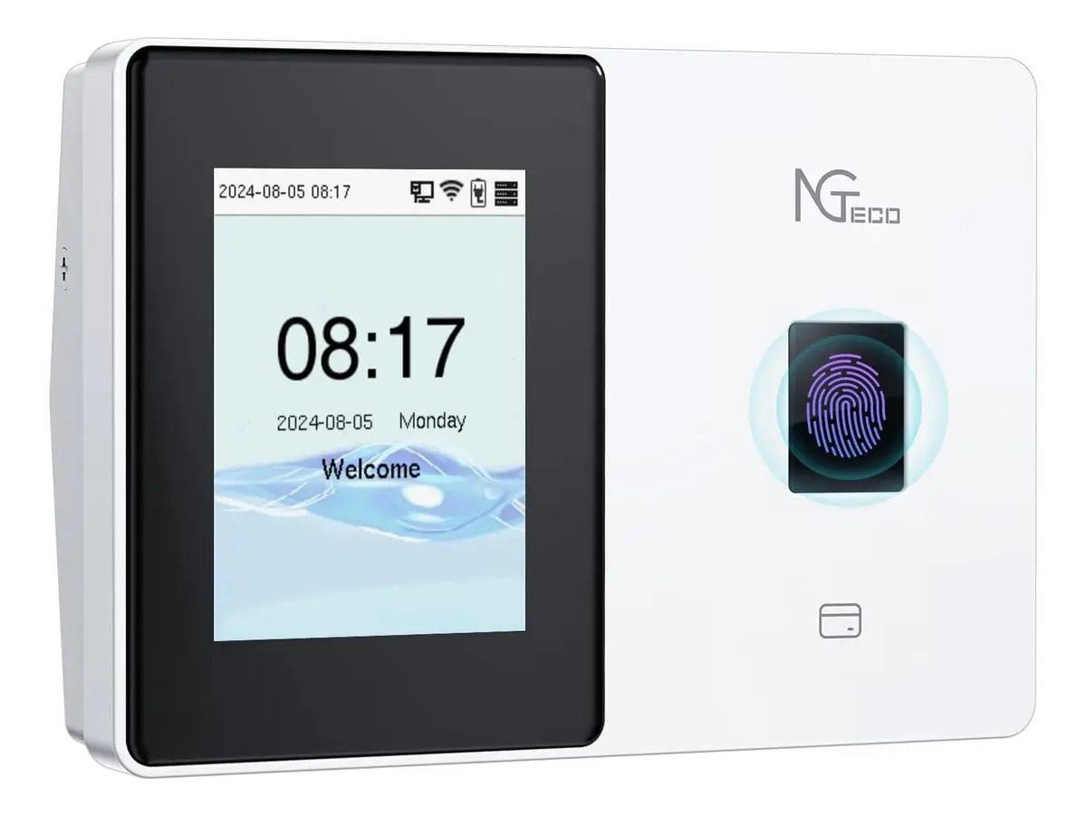 Reloj de Tiempo en la Nube WiFi 5 GHz NGTeco TC2 Blanco para Empleados