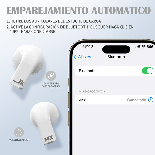 Audífonos Bluetooth En Forma De Corazón Con Cancelación De