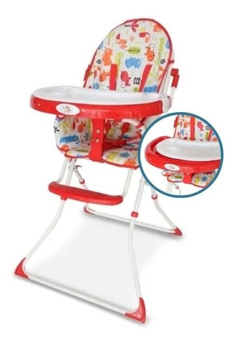Cadeira Alimentação Flash Baby Style Cor Vermelho