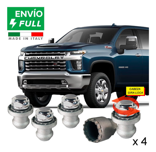 Birlos Seguridad 14x1.5 Mm Chevrolet Silverado 2500 2001-24 