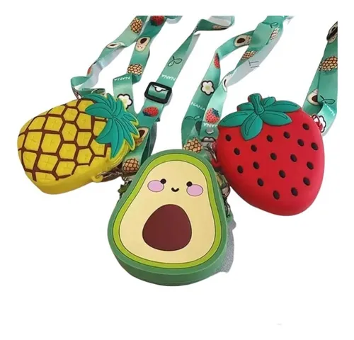 Monederos de silicon de frutas clearance