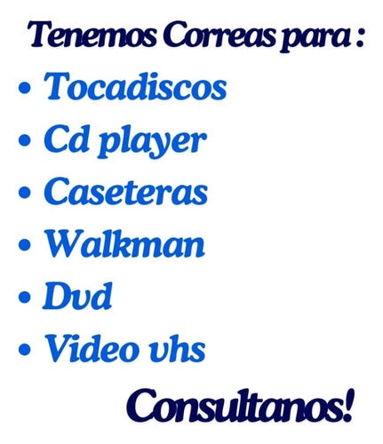 Correa Para Video Cassettera Vhs Admiral A9417 Hq